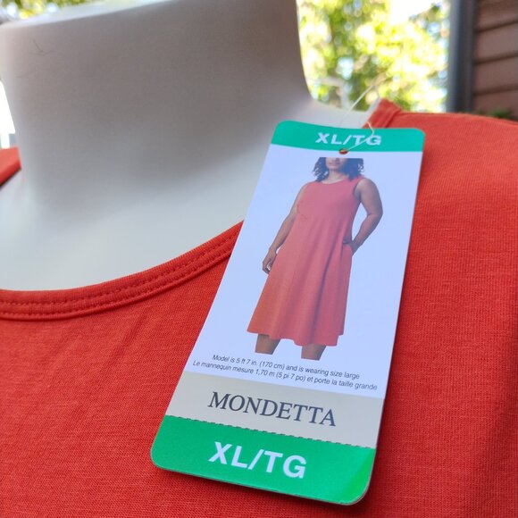 Mondetta sleeveless mid-length dress Orange Size xl - Picture 1 of 7